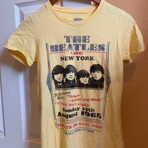 The Beatles Yellow Graphic Print NY Fitted Small S